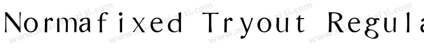 Normafixed Tryout Regular字体转换